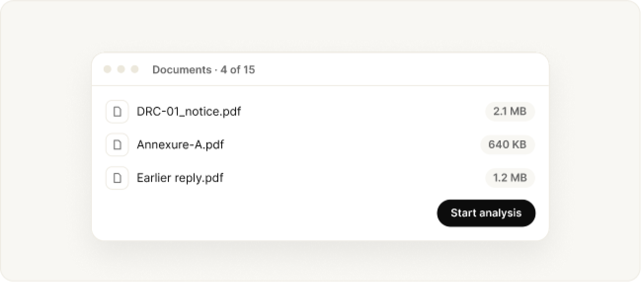 Check the documents, then start