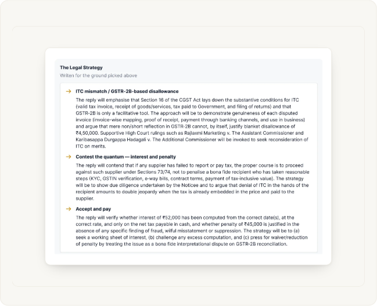 Read the legal strategy