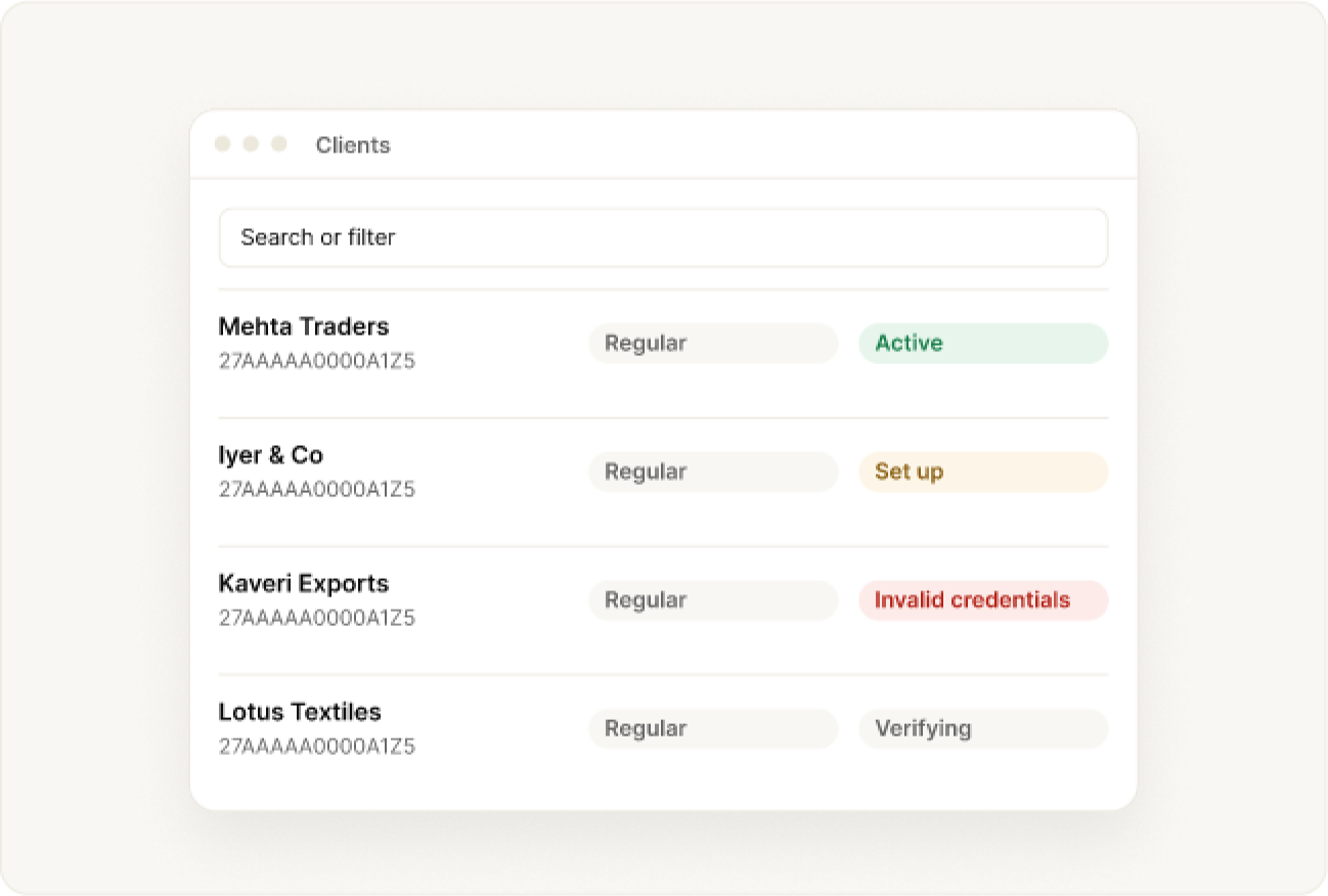 Manage your clients