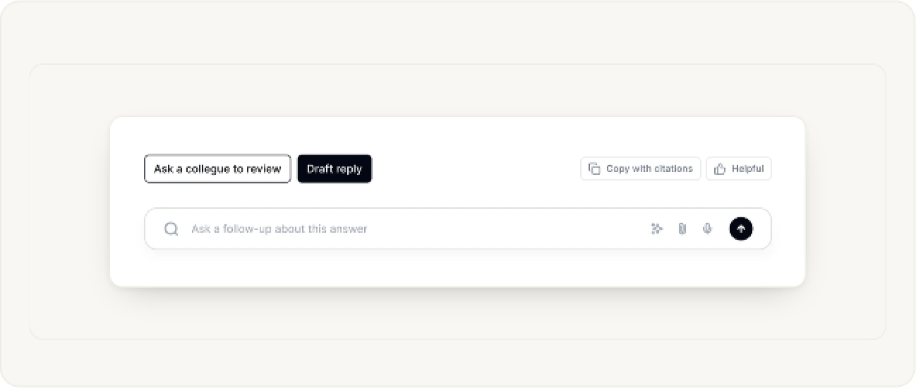 Copy, review or draft from an answer